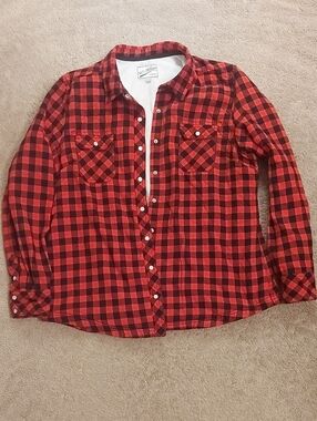 BC Clothing buffalo plaid warm shirt/ light jacket